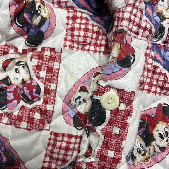 Vintage 80s Mickey Mouse And Minnie Overcoat Long Quilted Jacket - Picture 6 of 6